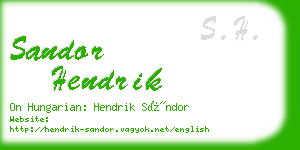 sandor hendrik business card